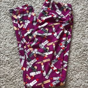LULAROE OS Lipstick Leggings